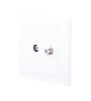 Retrotouch Simplicity Coaxial TV and Satellite Socket (White)